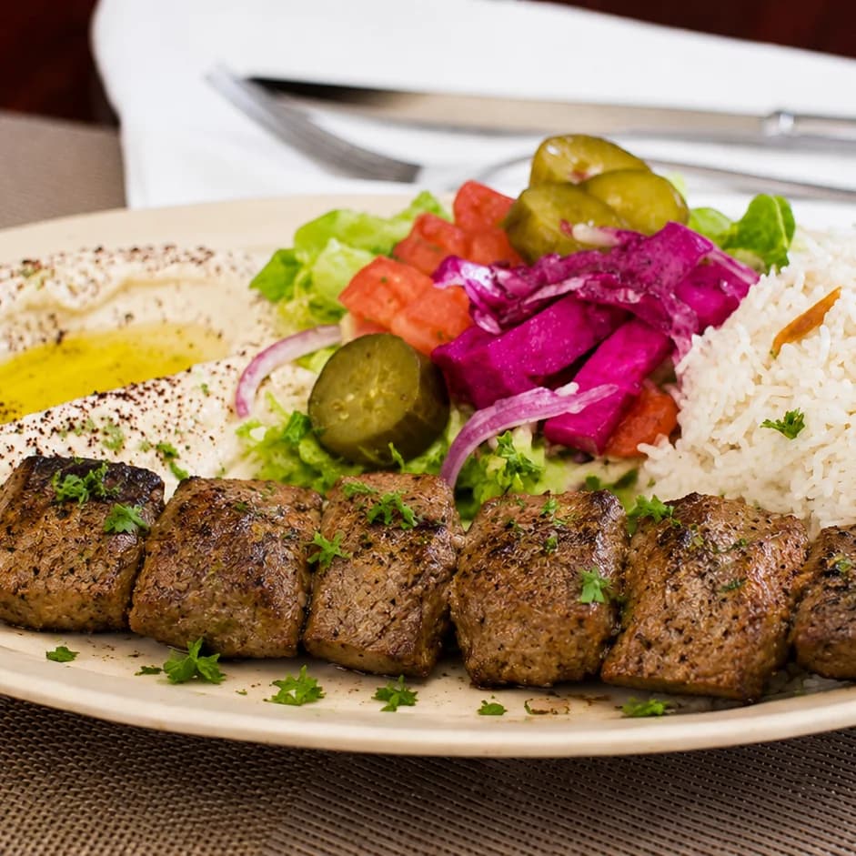 Lamb Shish Kabob Plate — Plates